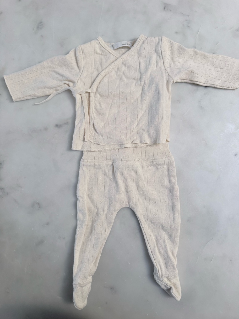 Zara Cream Knit Baby Matching Set